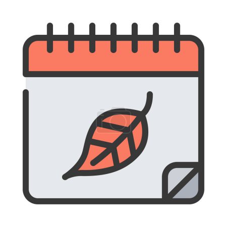 Ilustración de Autumn Calendar icon, vector illustration - Imagen libre de derechos