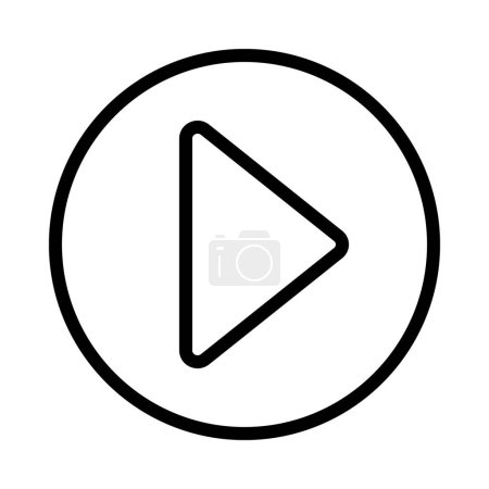 Ilustración de Icono de botón de juego de flecha derecha, ilustración vectorial - Imagen libre de derechos