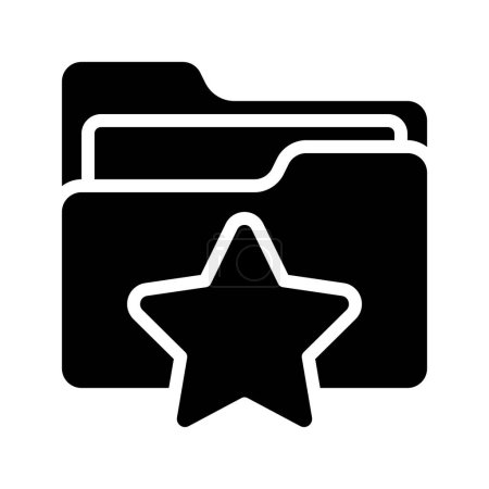 Illustration for Star folder icon, vector illustration - Royalty Free Image