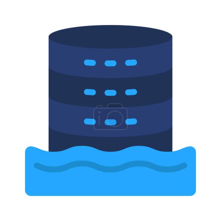 Data Lake icon, vector illustration   