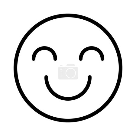 Illustration for Happy smile emoticon, vector illustration - Royalty Free Image