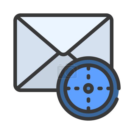 Illustration for Email Targeting Icon, Vector Illustration - Royalty Free Image