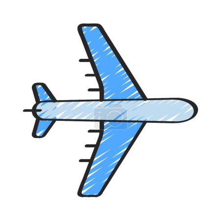 Téléchargez les illustrations : Icône de l'avion, illustration vectorielle - en licence libre de droit