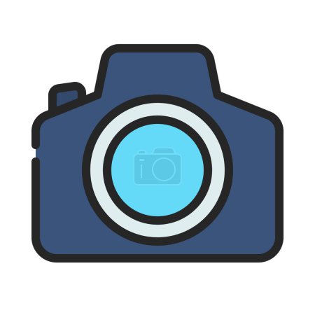 Illustration for Photo camera icon vector. flat design style. - Royalty Free Image