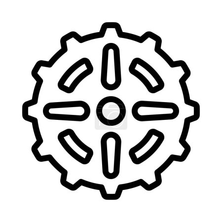 Illustration for Gear wheel icon. outline gear icon vector icon for web design isolated on white background - Royalty Free Image