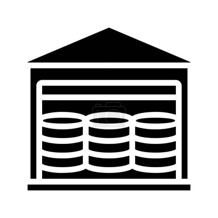 Illustration for Data Warehouse icon, vector illustration - Royalty Free Image