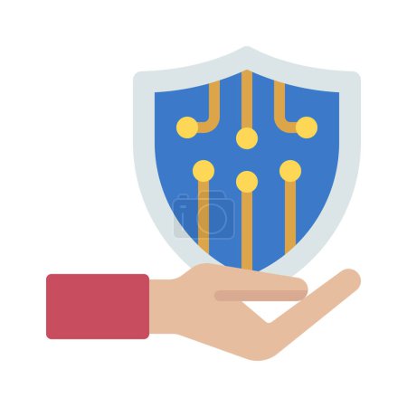 Illustration for Cyber Security icon vector illustration - Royalty Free Image