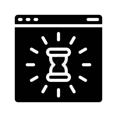 Illustration for Loading Times icon on white background - Royalty Free Image