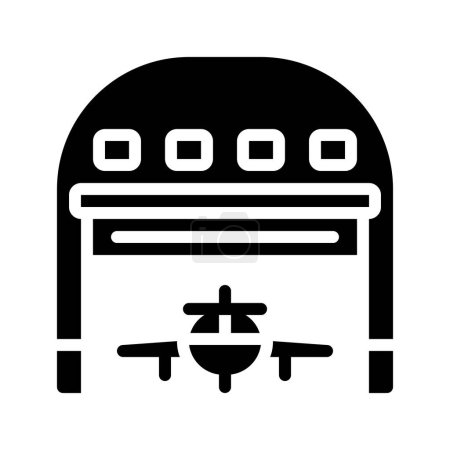 Illustration for Aeroplane Hangar icon, vector illustration - Royalty Free Image