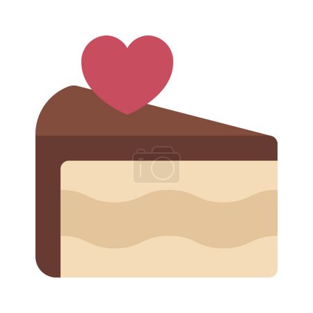 Illustration for Cake sice icon vector illustration background - Royalty Free Image