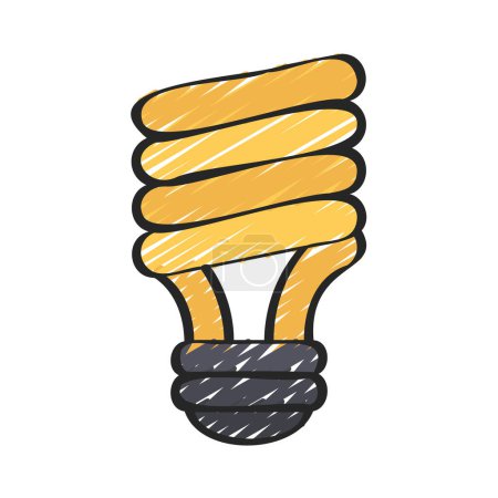 Téléchargez les illustrations : Icône d'ampoule Eco, illustration vectorielle - en licence libre de droit