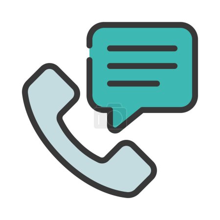 Illustration for Phone Message web icon vector illustration - Royalty Free Image