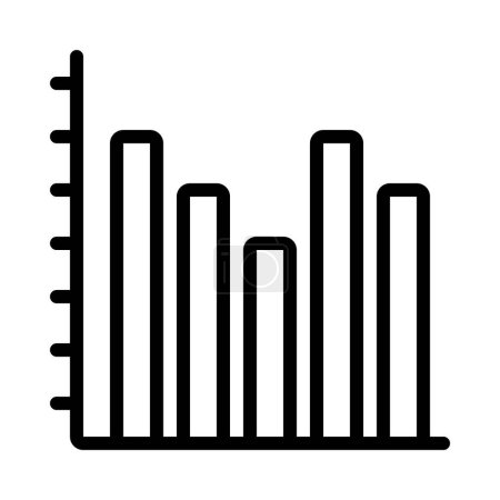 Ilustración de Gráfico de barras icono web vector ilustración - Imagen libre de derechos