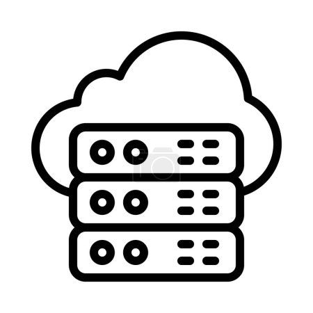 Illustration for Cloud Servers Icon, Vector Illustration - Royalty Free Image