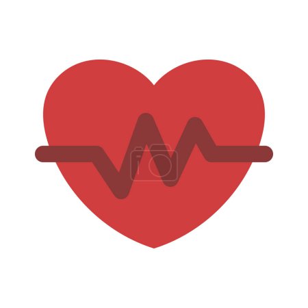 Ilustración de Corazón con ECG aislado icono vector ilustración diseño - Imagen libre de derechos