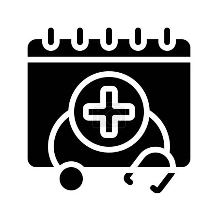 Illustration for Doctors Appointment calendar date icon, vector illustration - Royalty Free Image