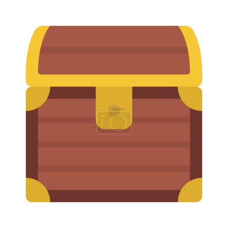 Illustration for Treasure Chest web icon vector illustration - Royalty Free Image