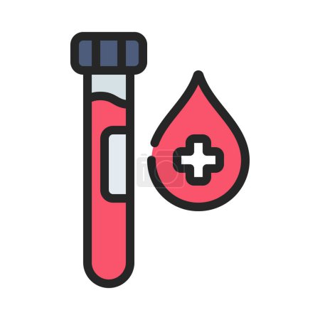 Illustration for Blood Test Tube icon, vector illustration - Royalty Free Image