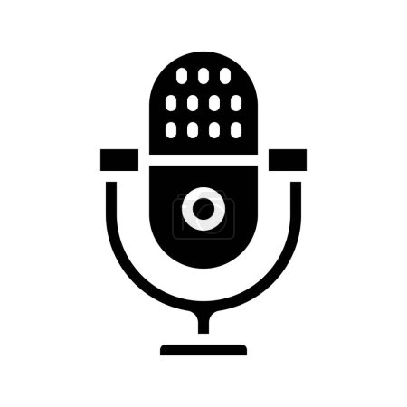 Illustration for Microphone icon vector illustration background - Royalty Free Image