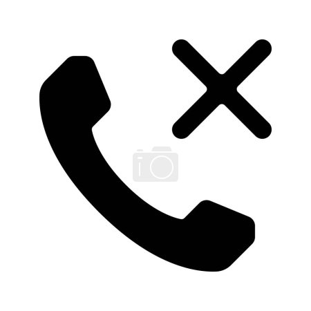 Téléchargez les illustrations : Illustration vectorielle de l'icône End Phone Call - en licence libre de droit