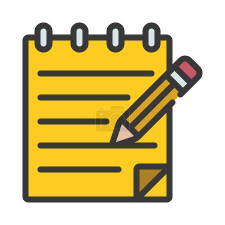 Illustration for Writing Notes web icon vector illustration - Royalty Free Image