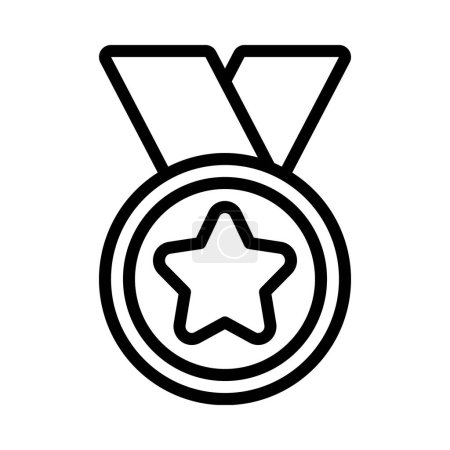 Téléchargez les illustrations : Conception d'icône vectorielle de médaille d'étoile - en licence libre de droit