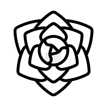 Téléchargez les illustrations : Icône fleur rose, illustration vectorielle - en licence libre de droit