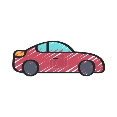 Ilustración de Icono del coche, vector ilustración diseño simple - Imagen libre de derechos