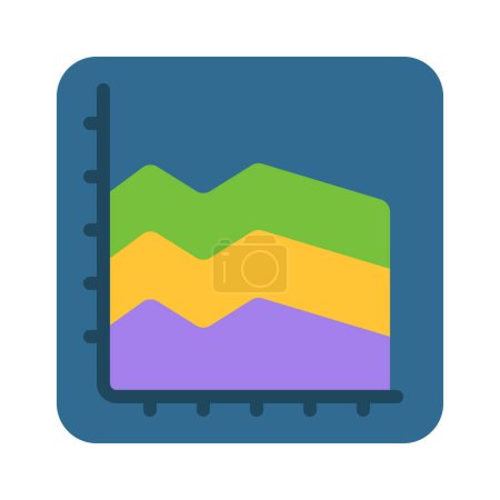 Illustration for Business Area Chart icon, vector illustration - Royalty Free Image