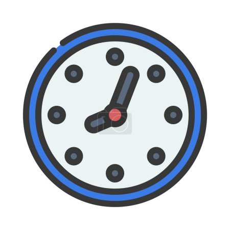 Ilustración de Icono de reloj aislado diseño vectorial - Imagen libre de derechos