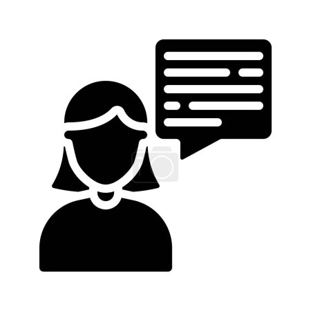 Ilustración de Mujer consultora web icono vector ilustración - Imagen libre de derechos
