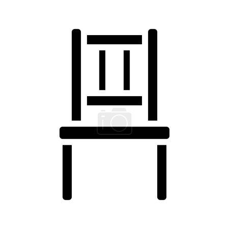 Téléchargez les illustrations : Icône de chaise en bois, illustration vectorielle - en licence libre de droit