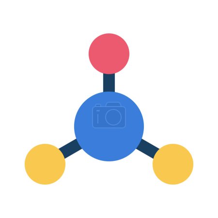 Illustration for Science Atoms Symbol flat icon vector illustration - Royalty Free Image