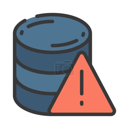 Ilustración de Error de base de datos, error de datos, icono del vector - Imagen libre de derechos