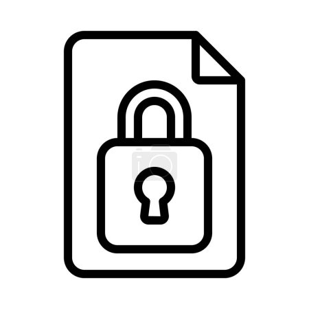 Illustration for Locked File  icon, vector illustration - Royalty Free Image