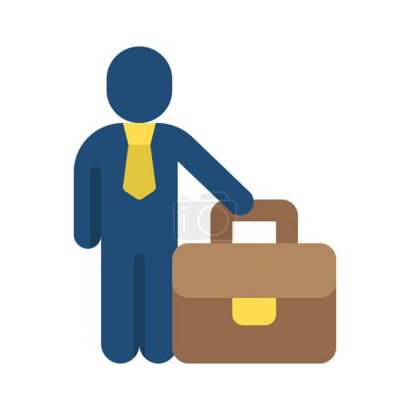Ilustración de Caso de persona de negocios icono web ilustración vectorial - Imagen libre de derechos