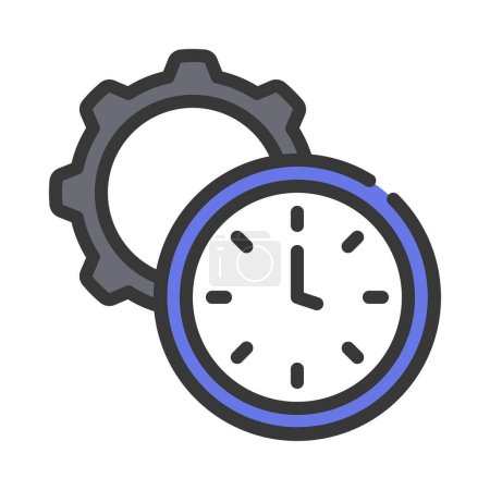 Illustration for Time management icon on white background - Royalty Free Image