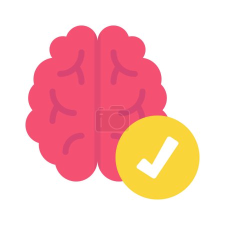 Illustration for Brain icon, vector illustration simple design - Royalty Free Image