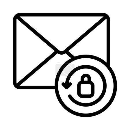 Ilustración de Restablecer contraseña icono de correo electrónico, vector de ilustración - Imagen libre de derechos
