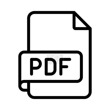 Illustration for File PDF format icon vector illustration - Royalty Free Image