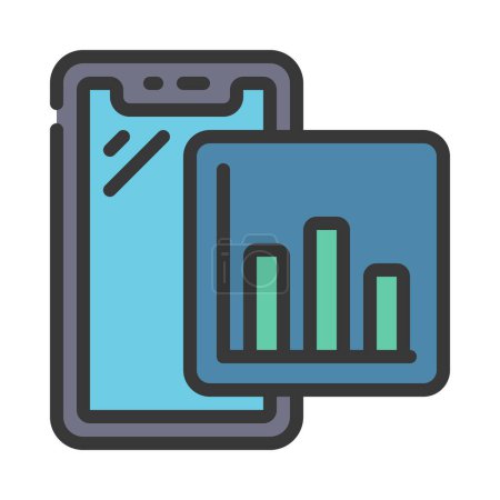 business bar Chart data icon, vector illustration