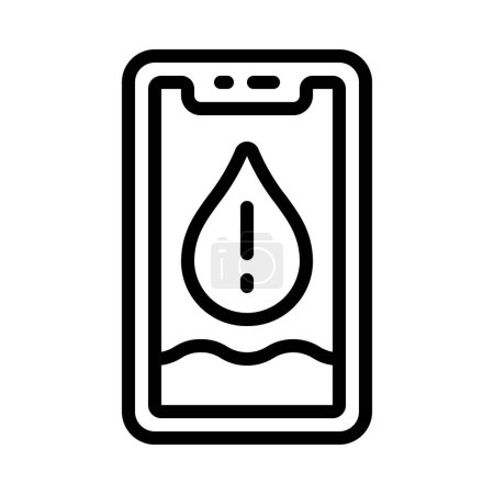 Téléchargez les illustrations : Illustration vectorielle de l'icône web Dommages d'eau - en licence libre de droit