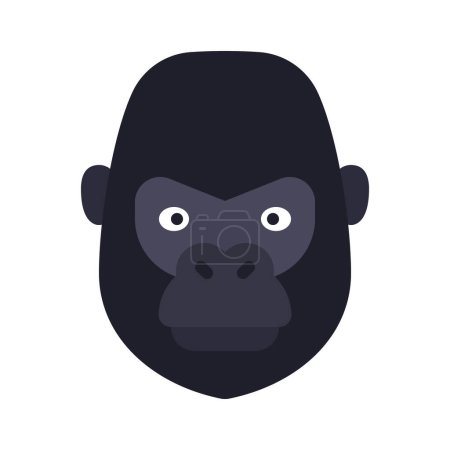 Ilustración de Gorila vector delgada línea icono - Imagen libre de derechos