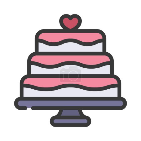 Illustration for Cake icon vector illustration background - Royalty Free Image