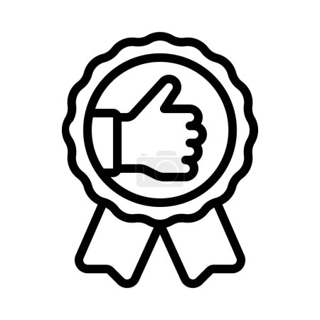 Ilustración de Thumbs Up Award icono, ilustración vectorial - Imagen libre de derechos
