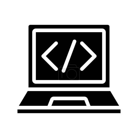 Ilustración de Icono del codificador del ordenador portátil, ilustración del vector - Imagen libre de derechos