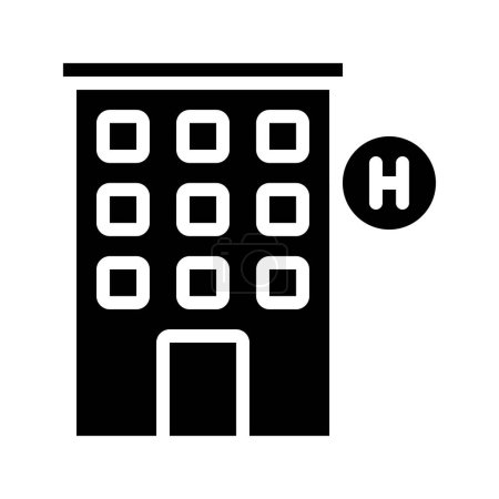 Ilustración de Icono del edificio del hotel vector ilustración - Imagen libre de derechos