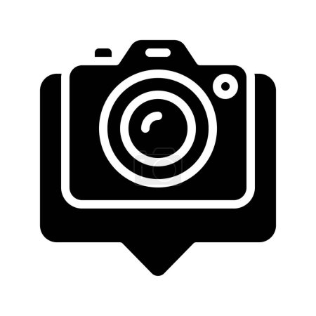 Téléchargez les illustrations : Illustration vectorielle de l'icône de la caméra - en licence libre de droit