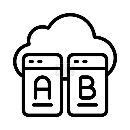 Illustration for Cloud Testing Icon, Vector Illustration - Royalty Free Image