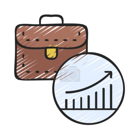 Illustration for Business Growth web icon vector illustration - Royalty Free Image